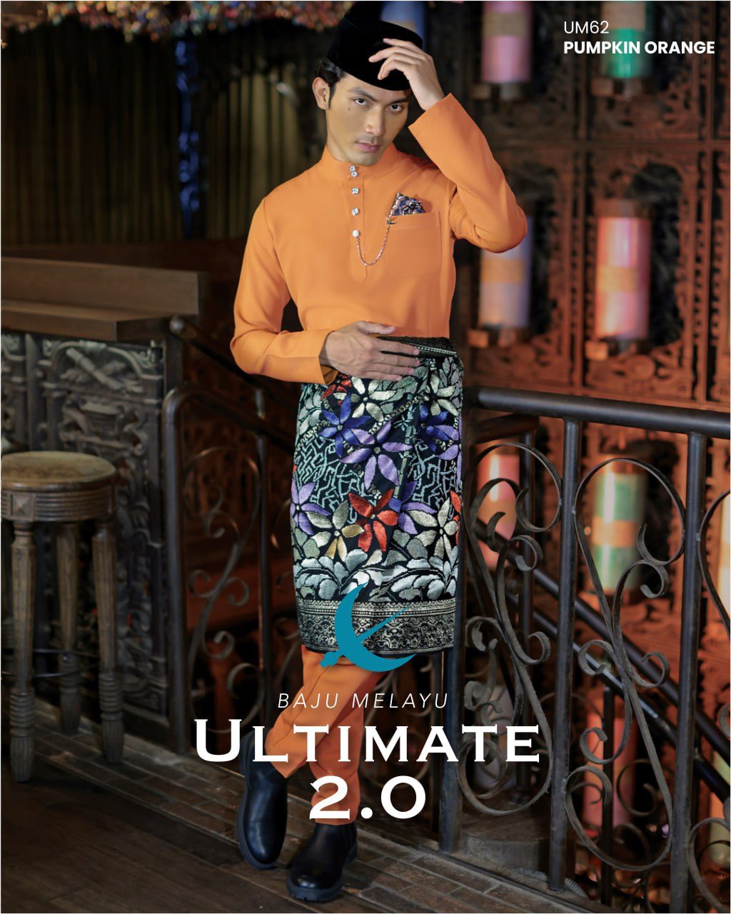 BAJU MELAYU ULTIMATE 2.0 PUMPKIN ORANGE