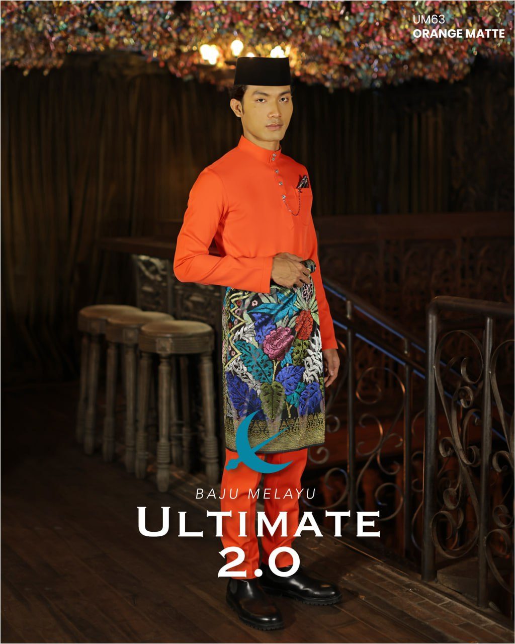 BAJU MELAYU ULTIMATE 2.0 ORANGE MATTE