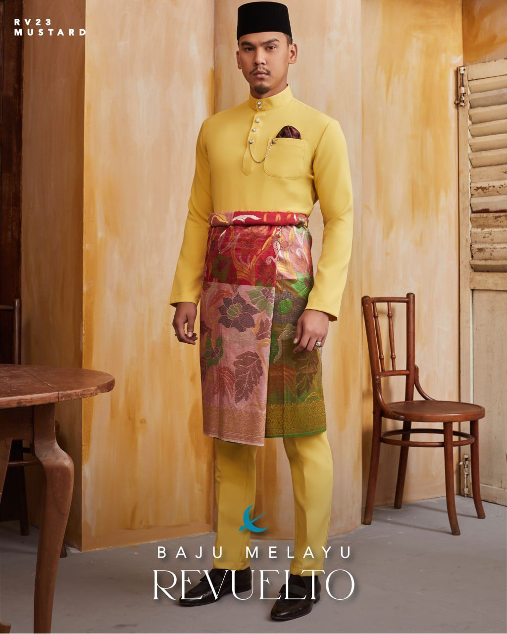 BAJU MELAYU REVUELTO MUSTARD