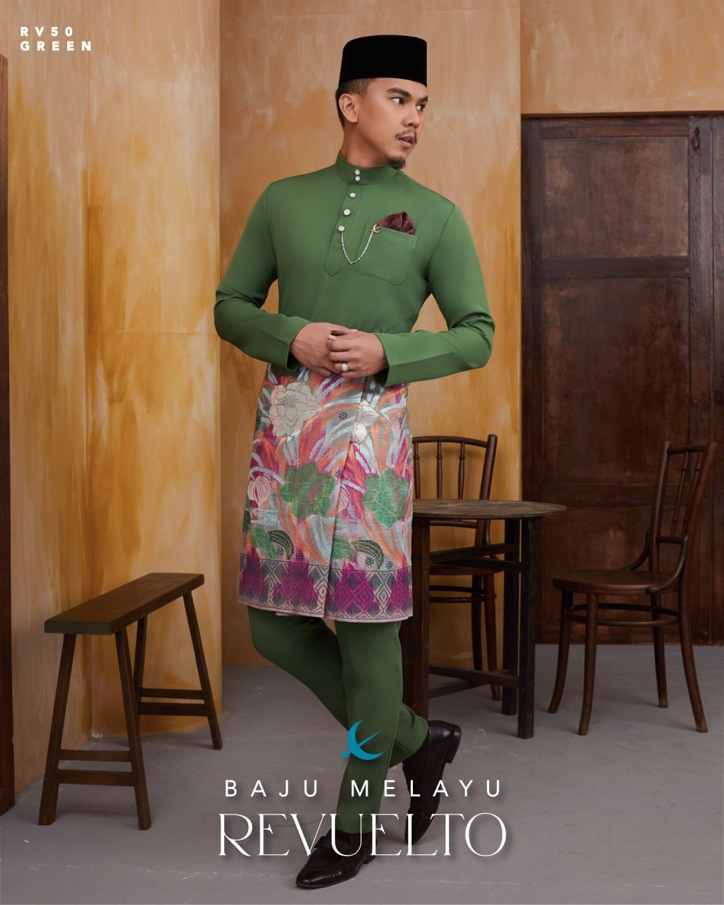 BAJU MELAYU REVUELTO GREEN