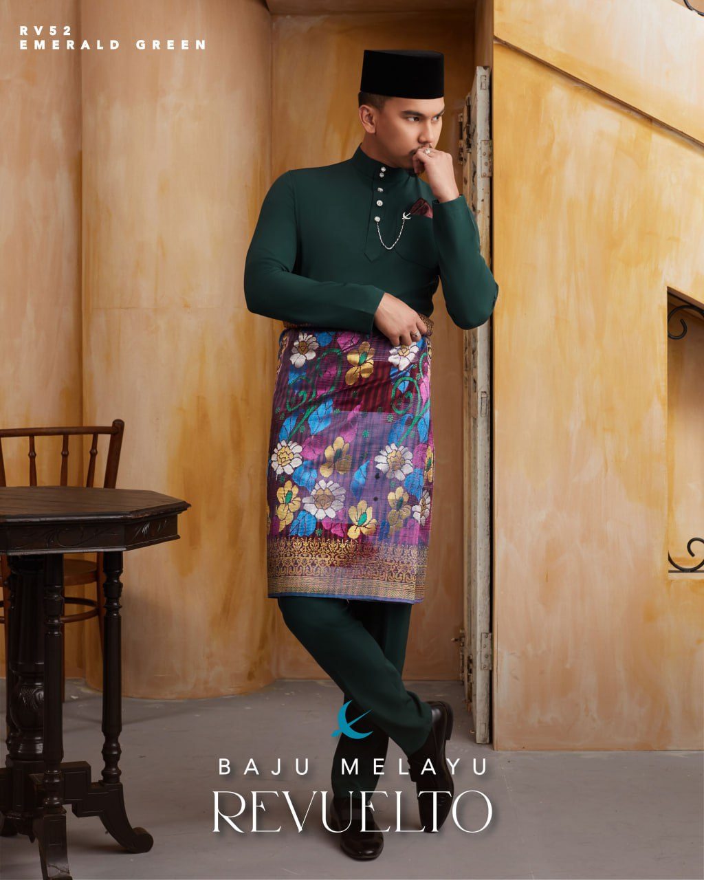 BAJU MELAYU REVUELTO EMERALD GREEN