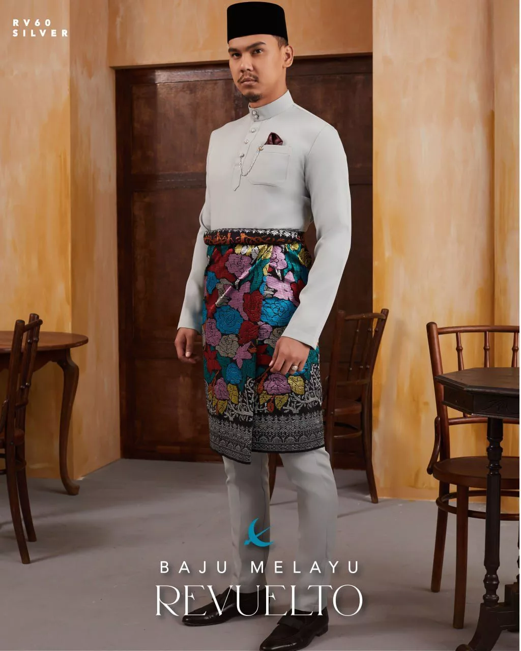 BAJU MELAYU REVUELTO SILVER
