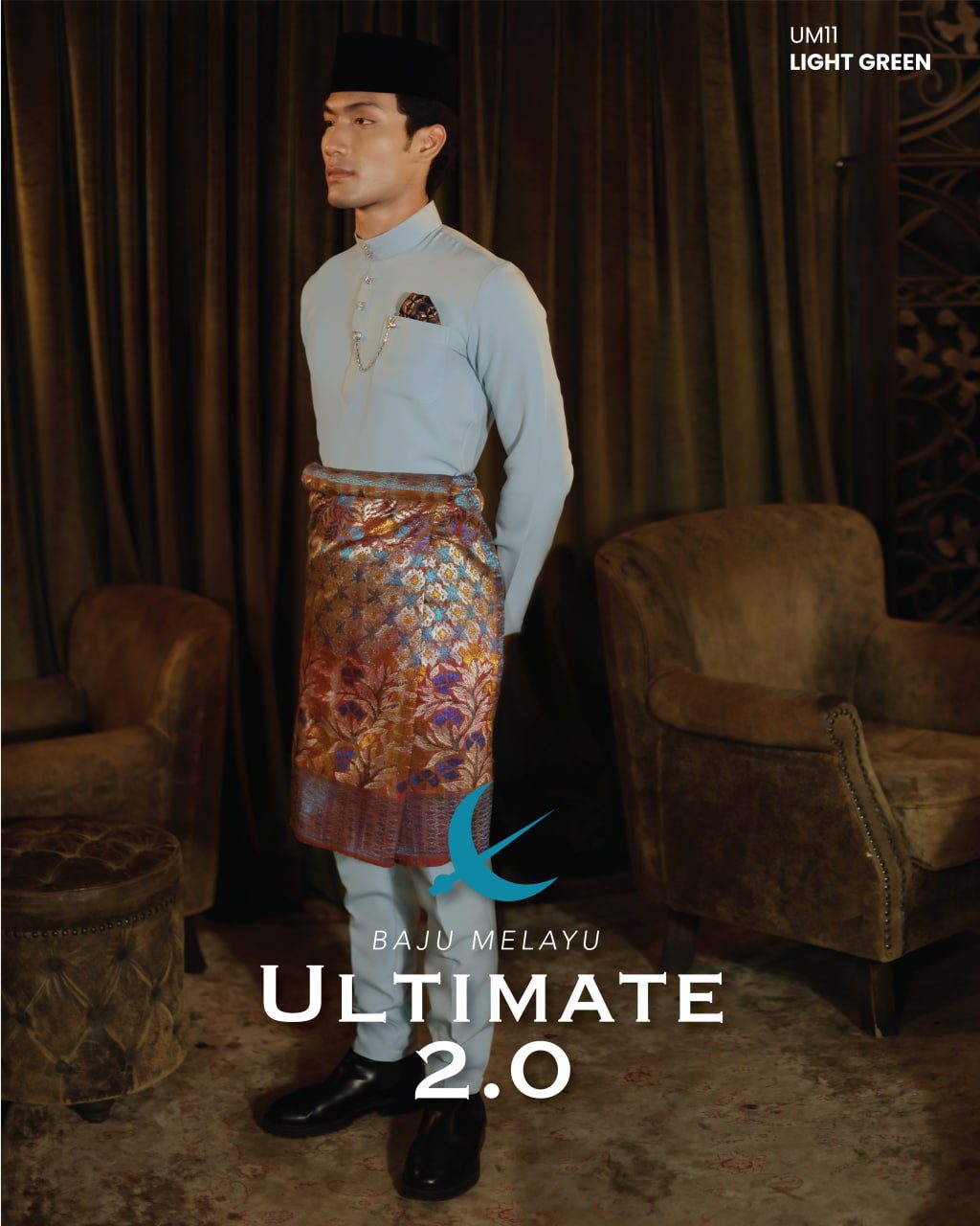 BAJU MELAYU ULTIMATE 2.0 LIGHT GREEN