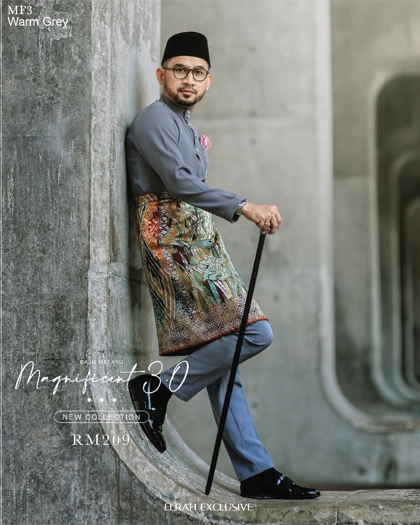 BAJU MELAYU MAGNIFICENT 3.0 WARM GREY