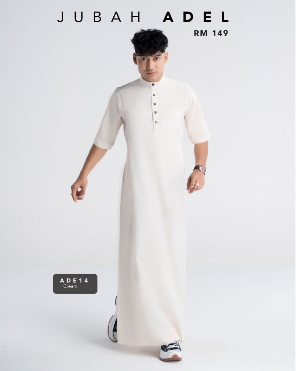 JUBAH ADEL CREAM