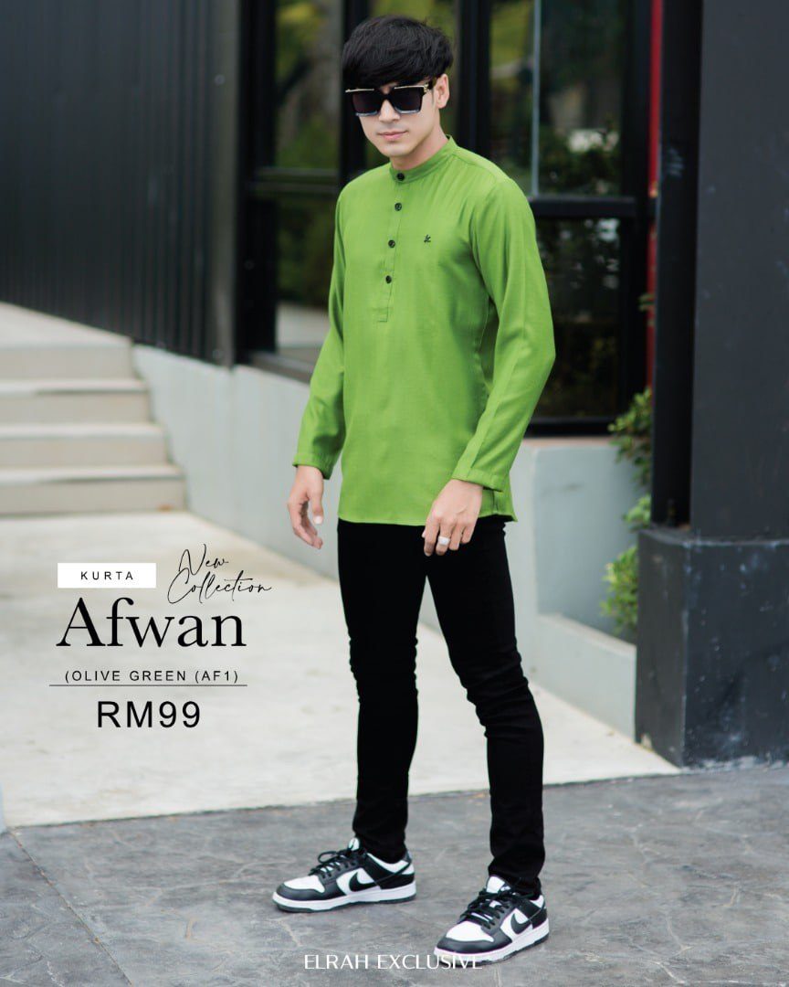 KURTA AFWAN OLIVE GREEN