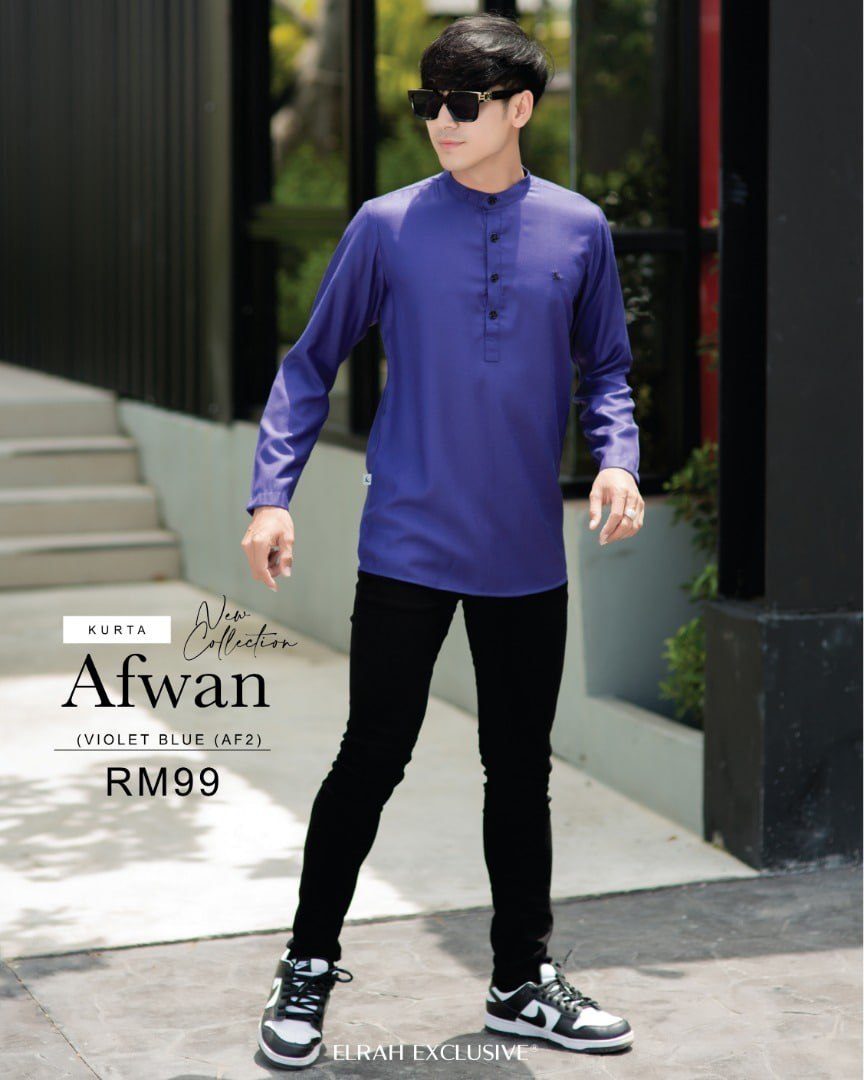 KURTA AFWAN VIOLET BLUE