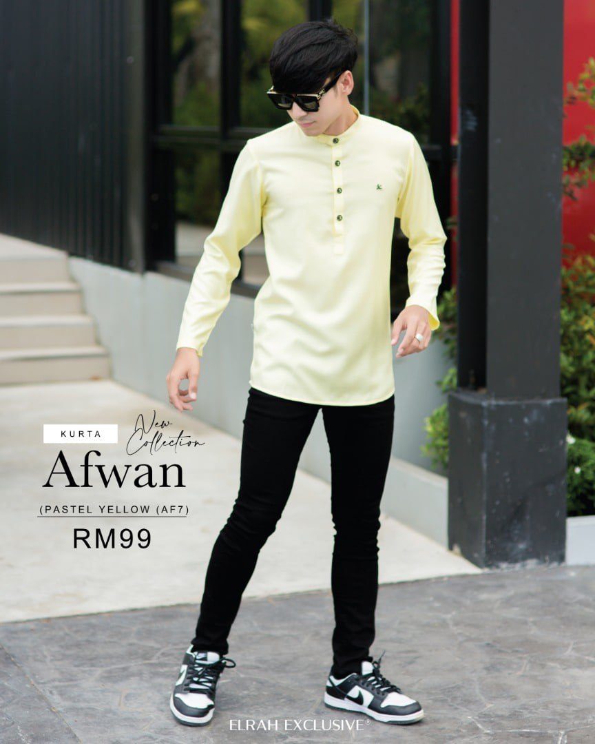 KURTA AFWAN PASTEL YELLOW