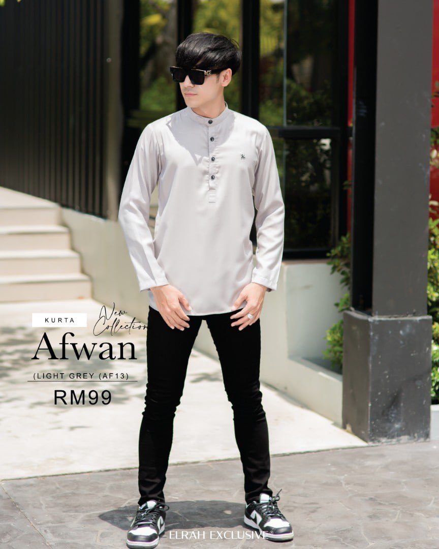 KURTA AFWAN LIGHT GREY