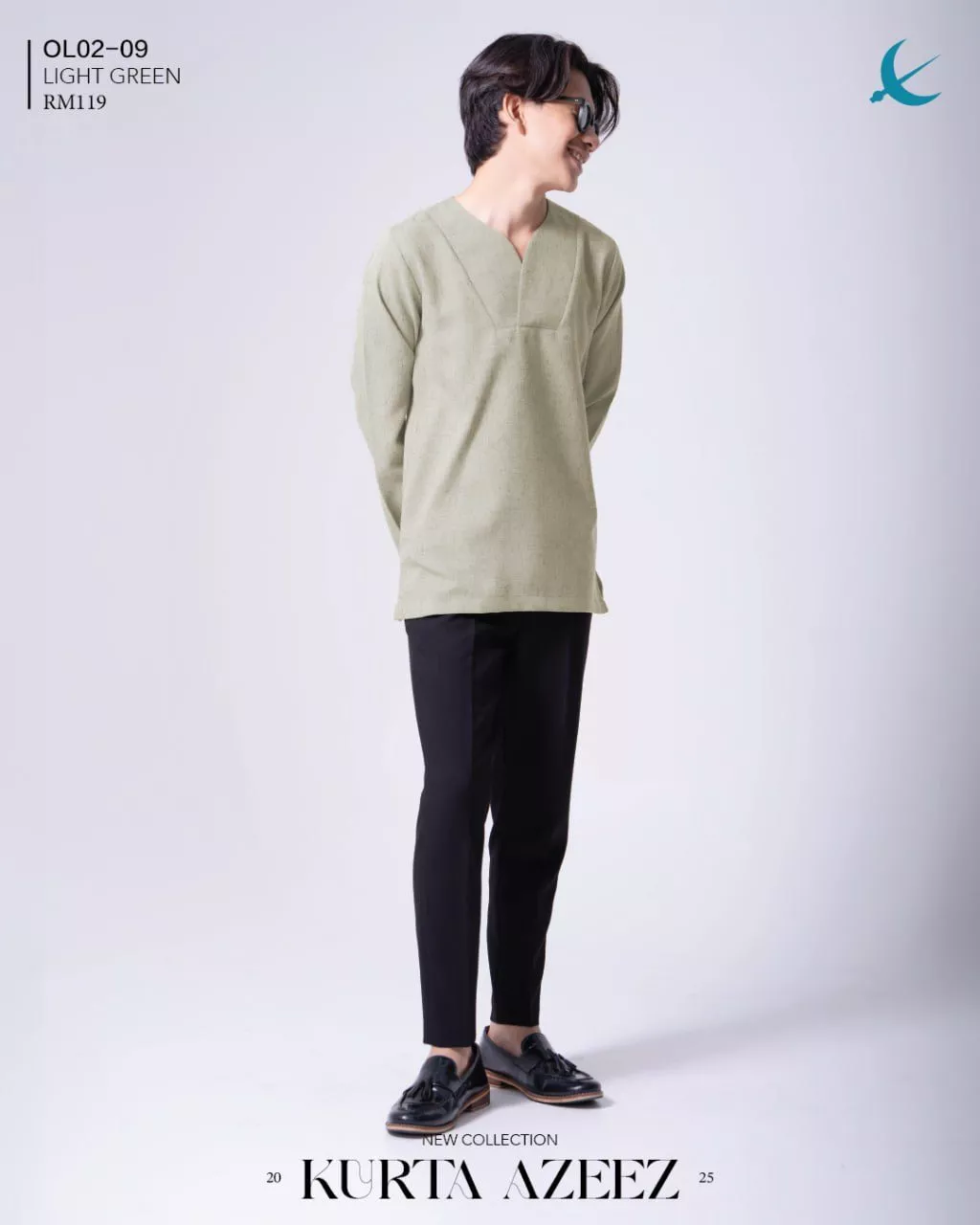 KURTA AZEEZ LIGHT GREEN (2024)