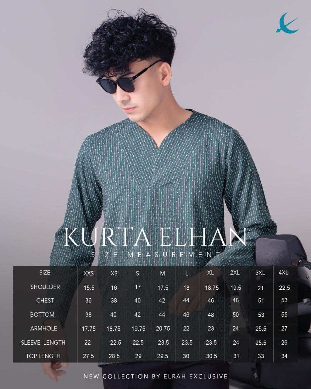 KURTA ELHAN BABY BLUE (2024)