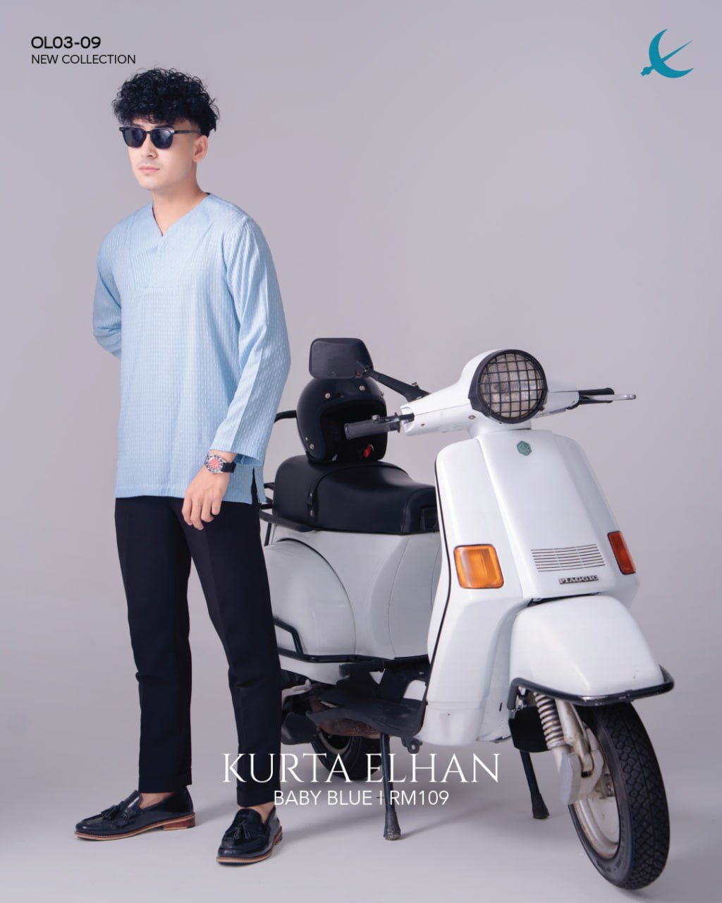 KURTA ELHAN BABY BLUE (2024)