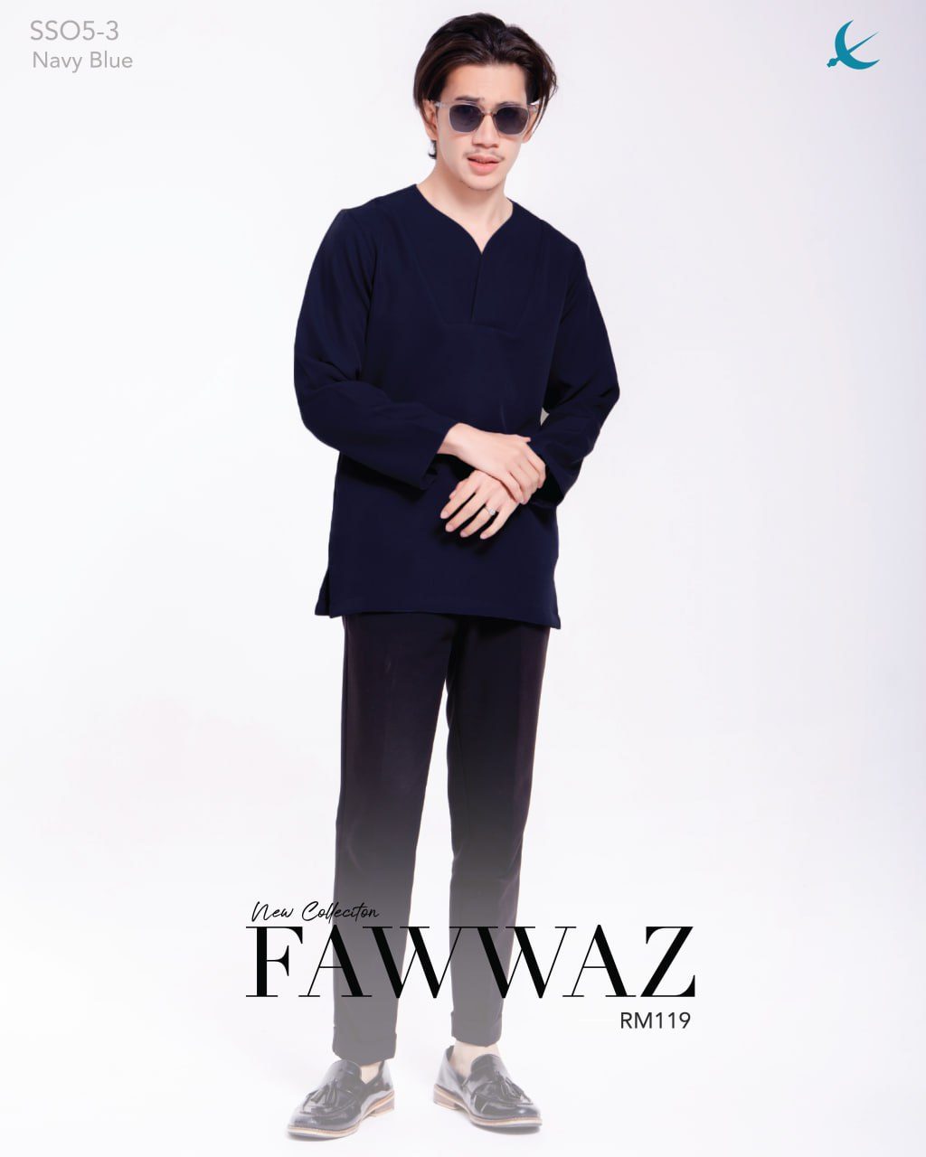 KURTA FAWWAZ NAVY BLUE (2024)