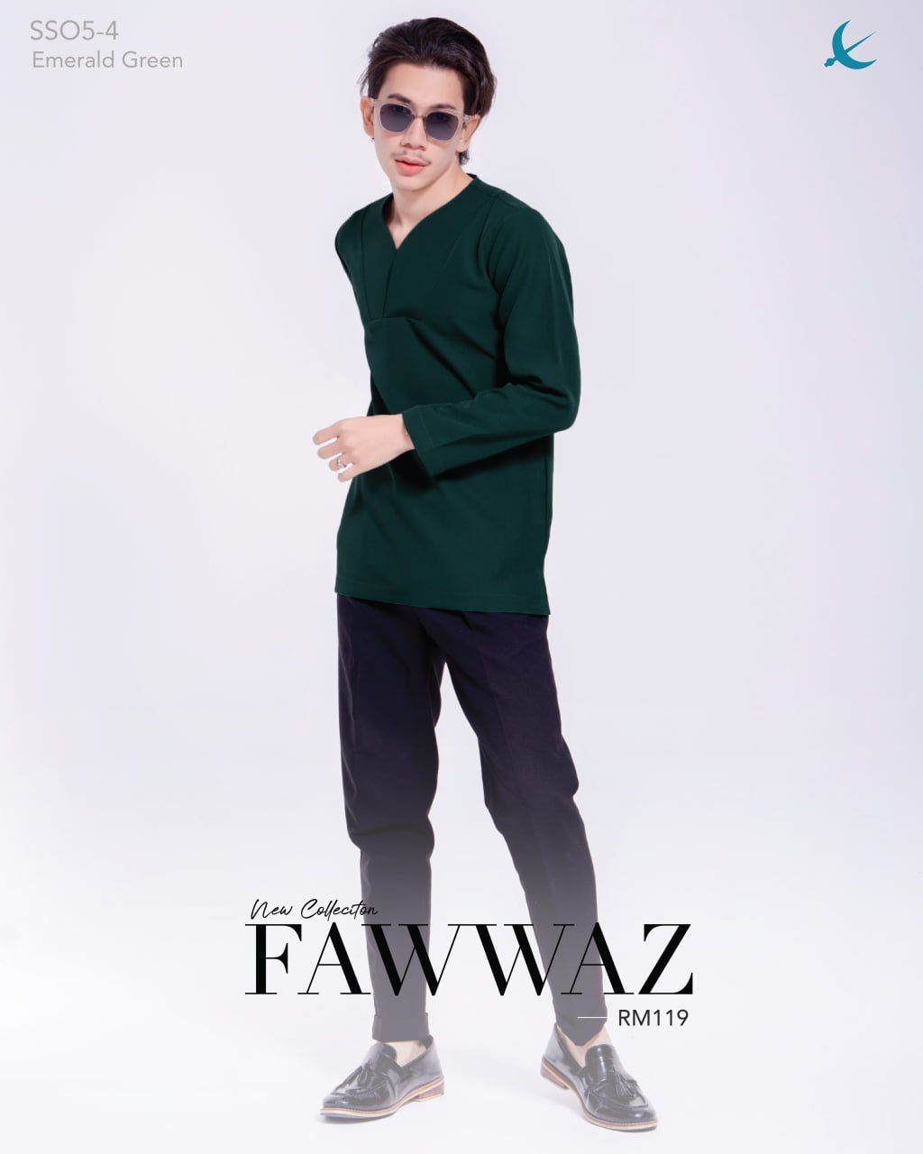 KURTA FAWWAZ EMERALD GREEN (2024)