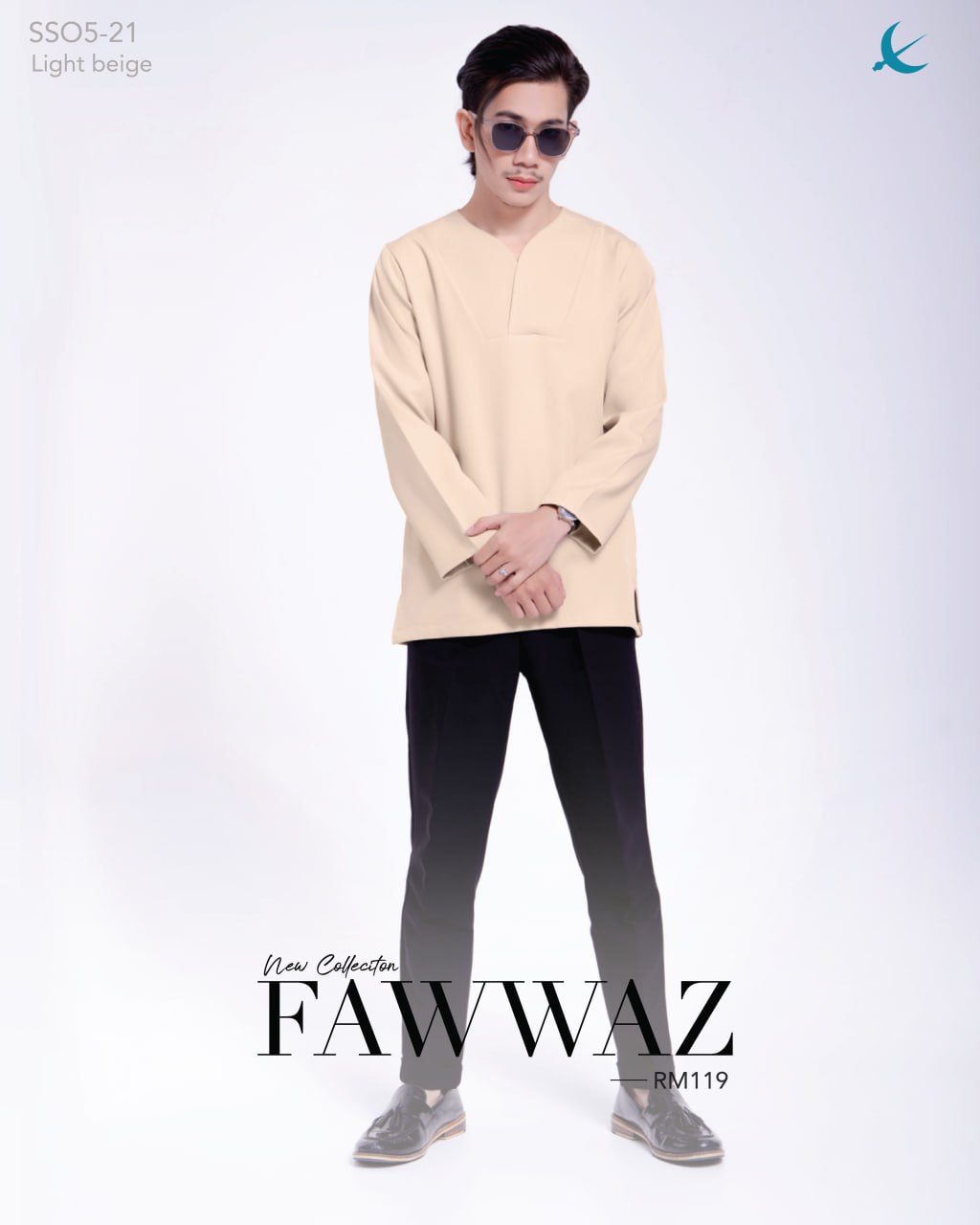 KURTA FAWWAZ LIGHT BEIGE (2024)