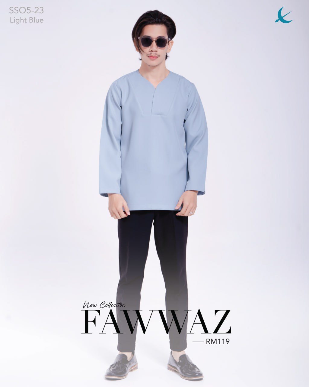 KURTA FAWWAZ LIGHT BLUE (2024)