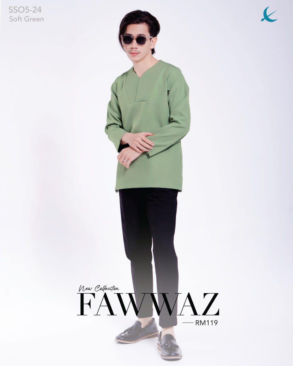 KURTA FAWWAZ SOFT GREEN (2024)