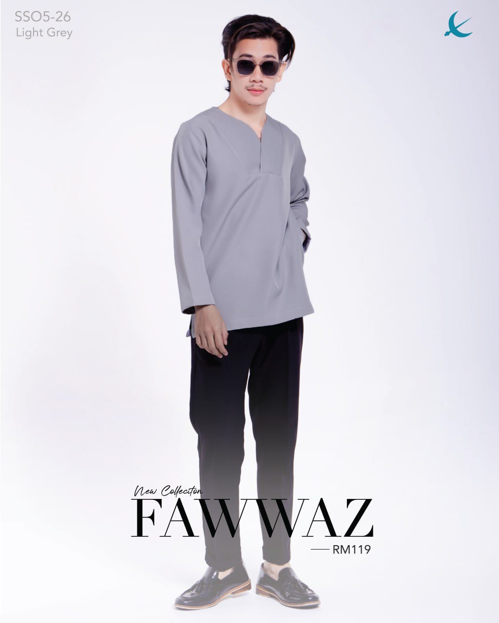 KURTA FAWWAZ LIGHT GREY (2024)