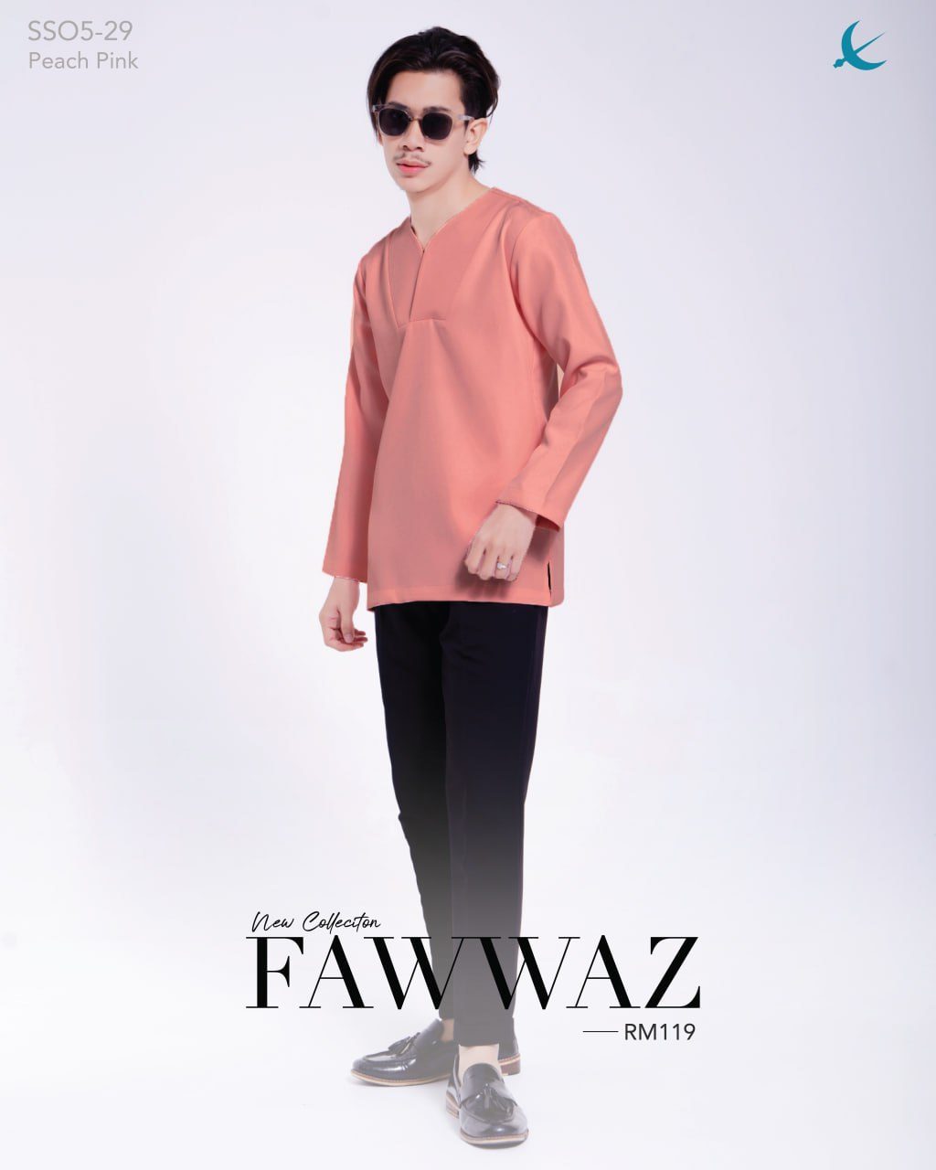 KURTA FAWWAZ PEACH PINK (2024)