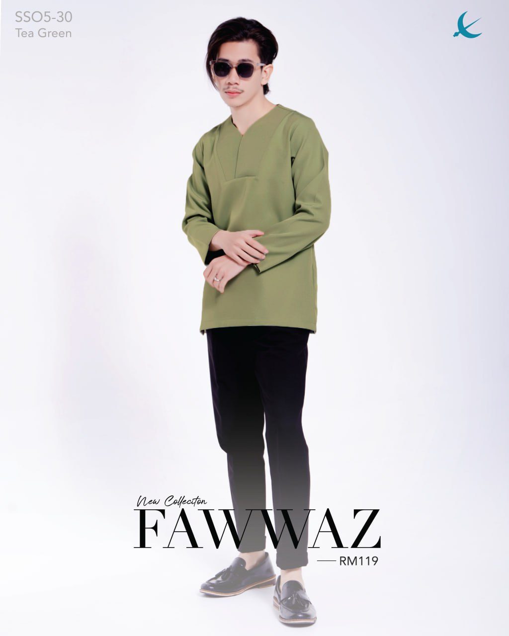 KURTA FAWWAZ TEA GREEN (2024)