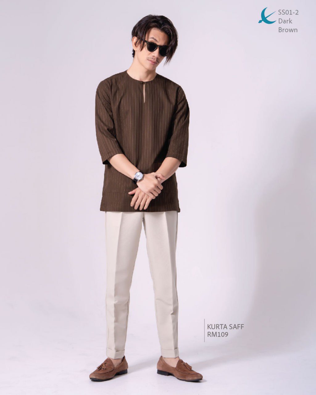 KURTA SAFF DARK BROWN (2024)