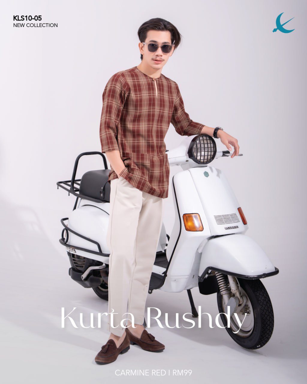 KURTA RUSHDY CARMINE RED