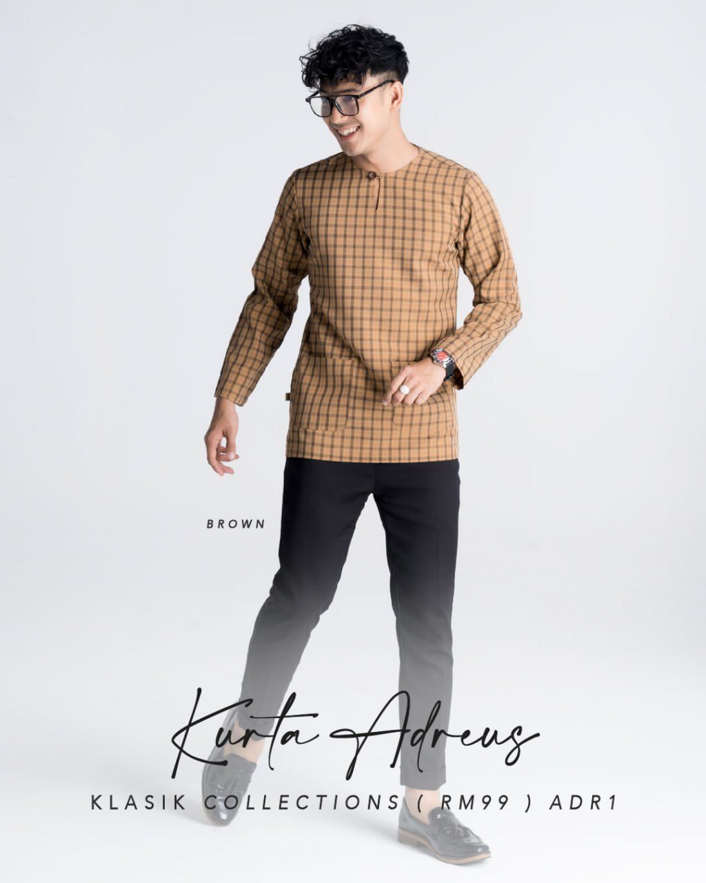 KURTA KLASIK ADREUS BROWN (2024)