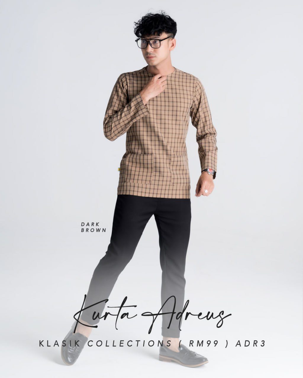 KURTA KLASIK ADREUS DARK BROWN (2024)