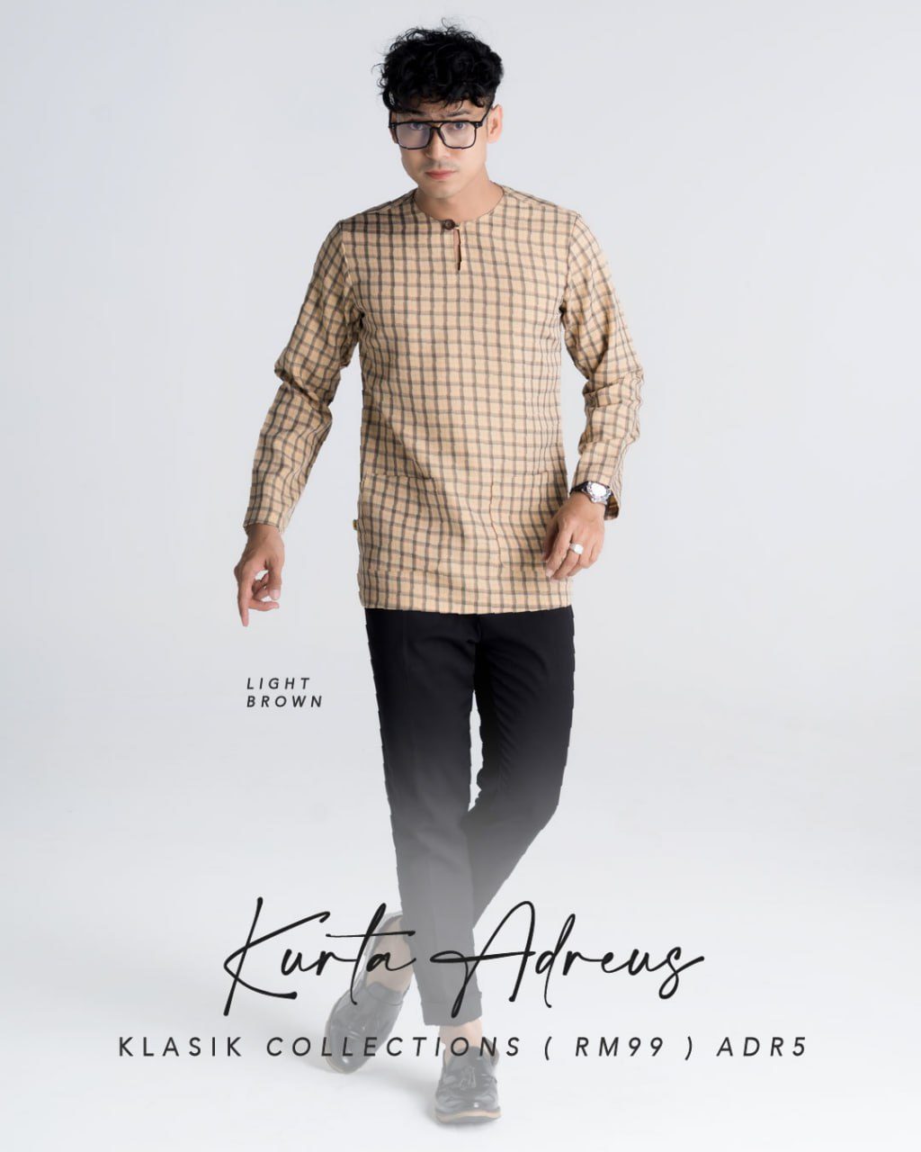 KURTA KLASIK ADREUS LIGHT BROWN (2024)