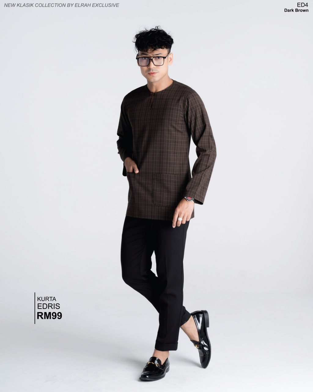 KURTA KLASIK EDRIS DARK BROWN (2024)