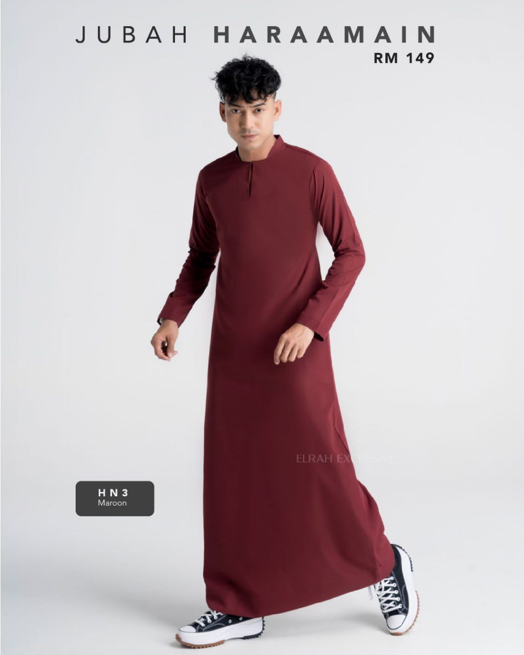 JUBAH HARAAMAIN MAROON (2024)