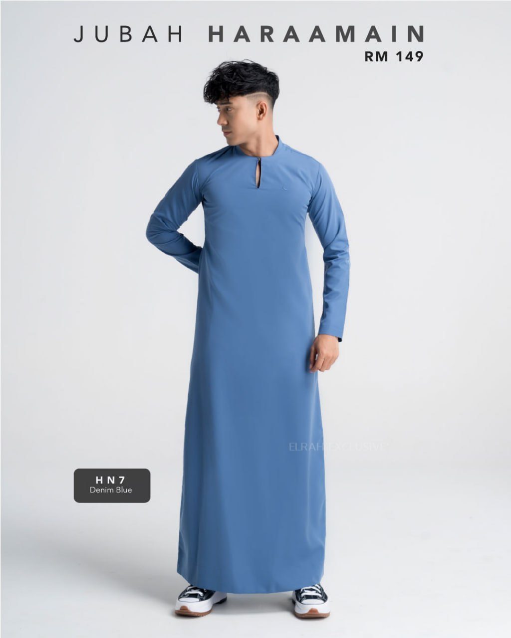 JUBAH HARAAMAIN DENIM BLUE (2024)