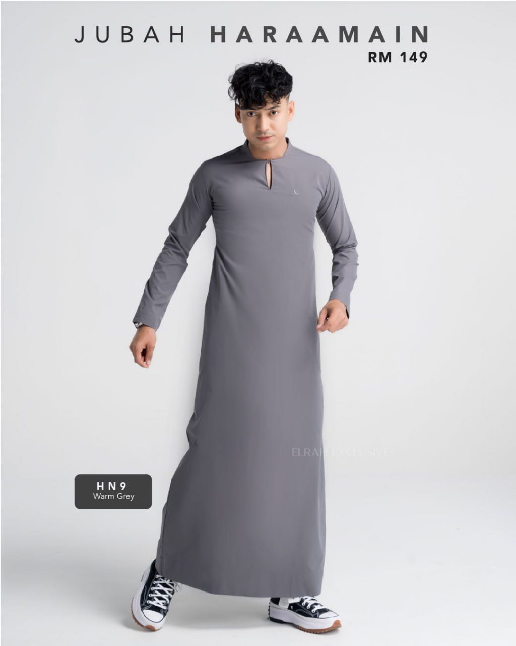 JUBAH HARAAMAIN WARM GREY (2024)