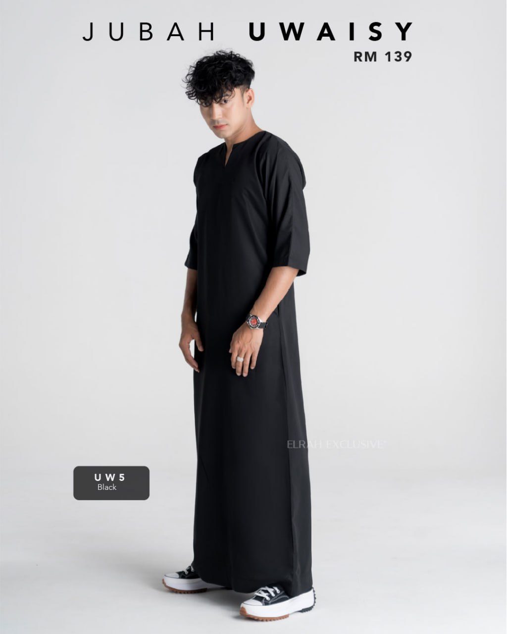 JUBAH UWAISY BLACK