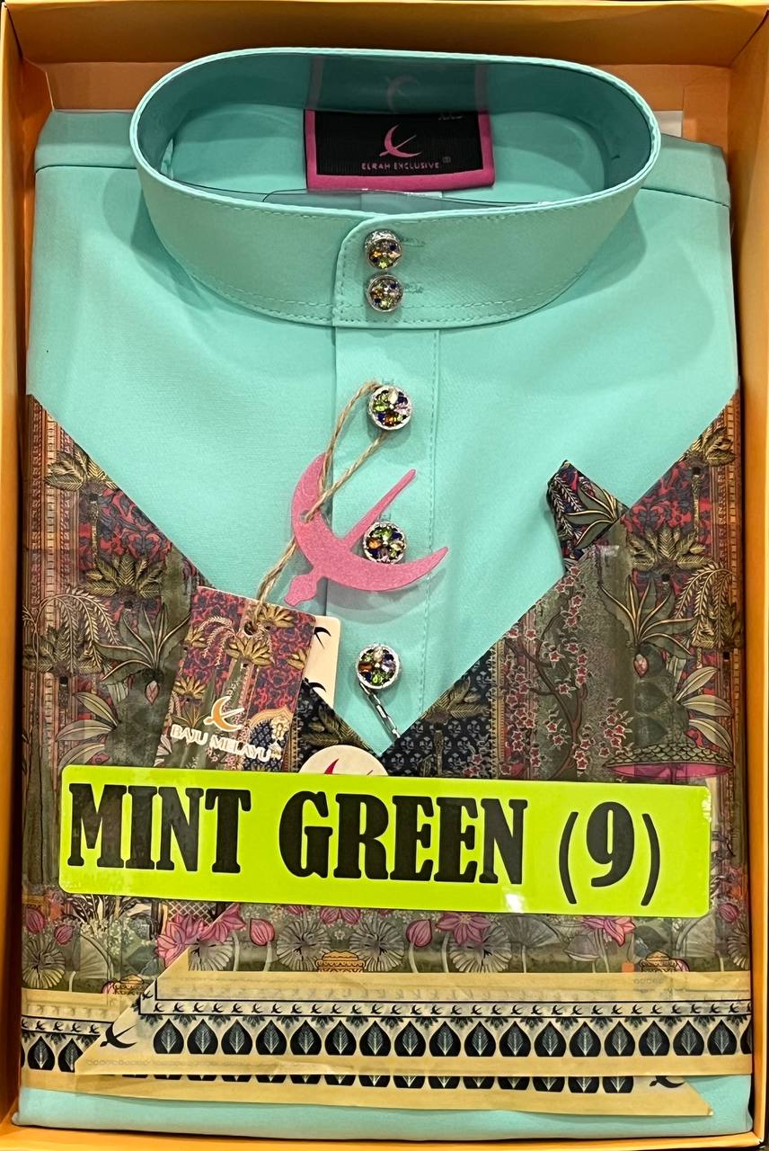 BAJU MELAYU SENNA MINT GREEN