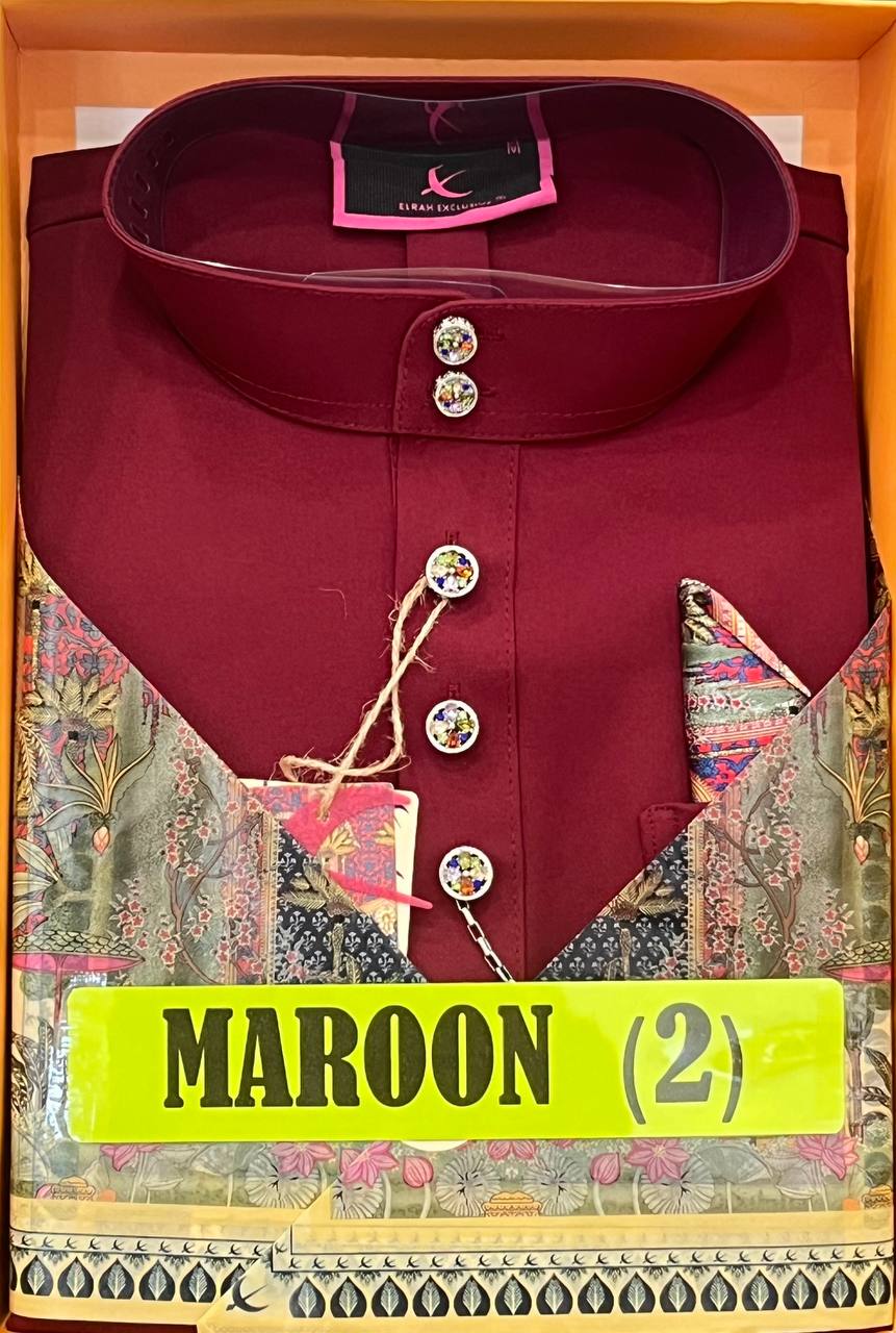 BAJU MELAYU SENNA MAROON