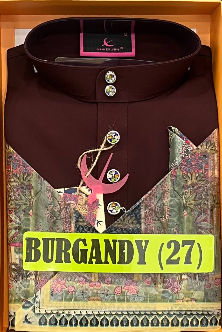 BAJU MELAYU SENNA BURGANDY