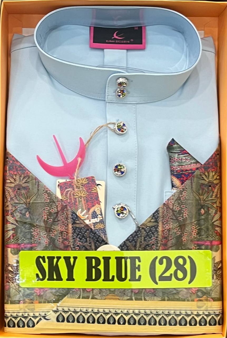 BAJU MELAYU SENNA SKY BLUE