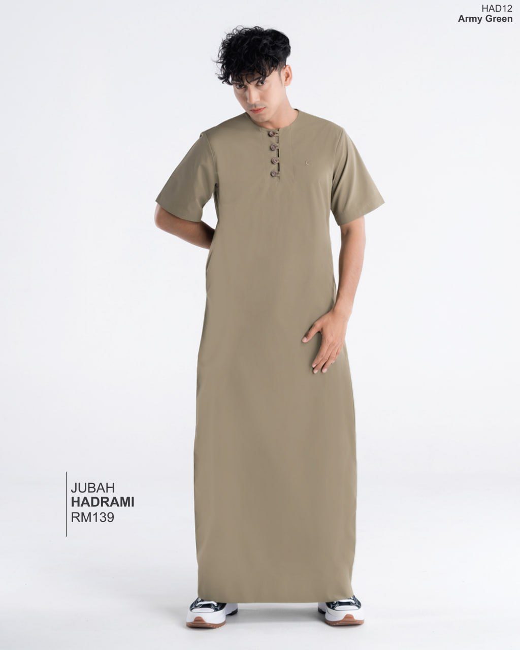 JUBAH HADRAMI ARMY GREEN (2024)