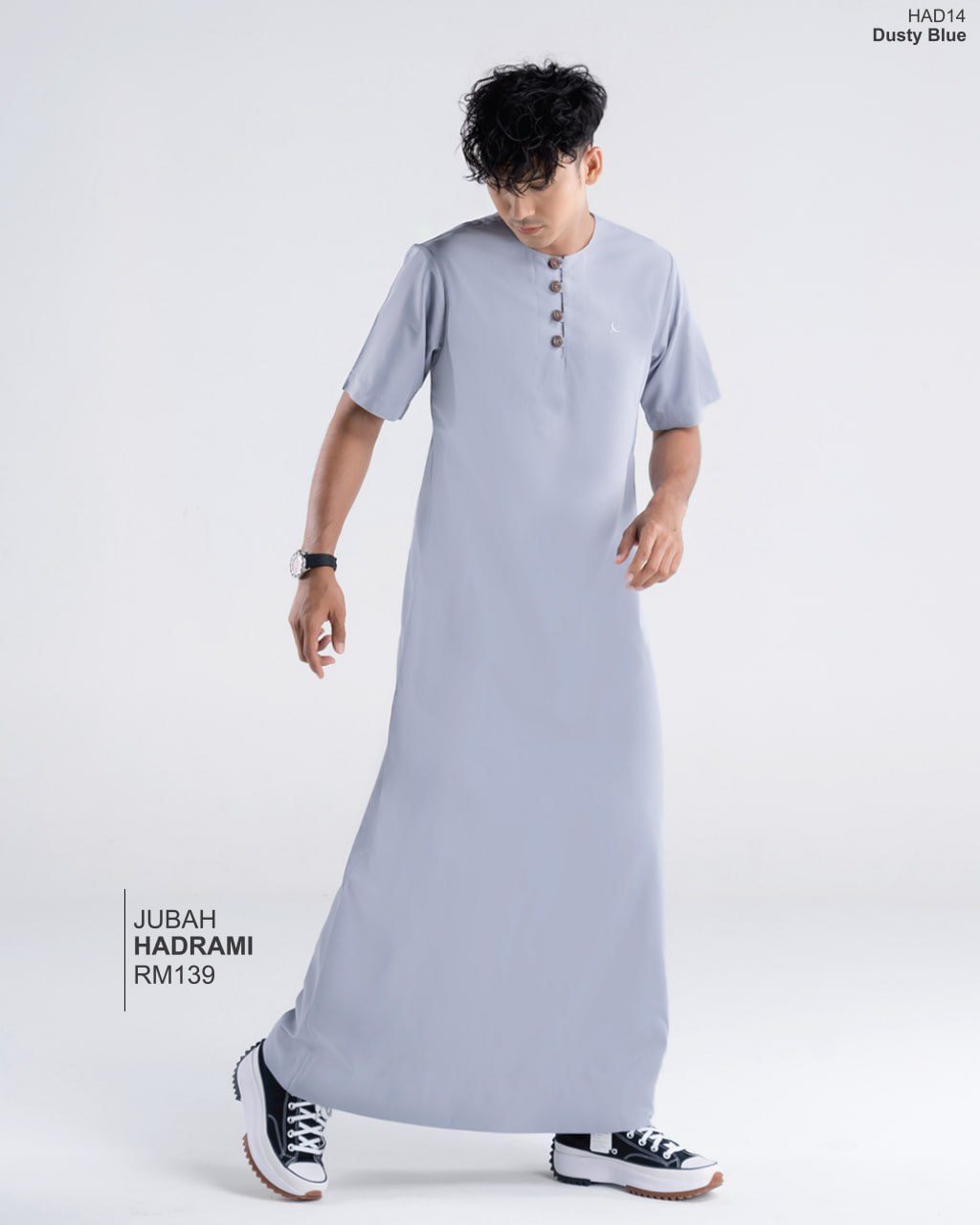 JUBAH HADRAMI DUSTY BLUE (2024)