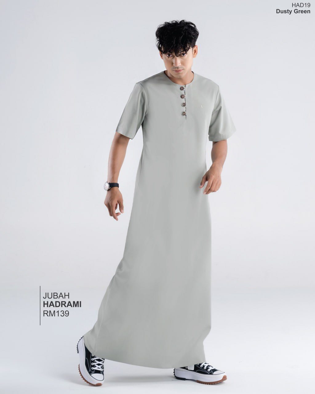 JUBAH HADRAMI DUSTY GREEN (2024)