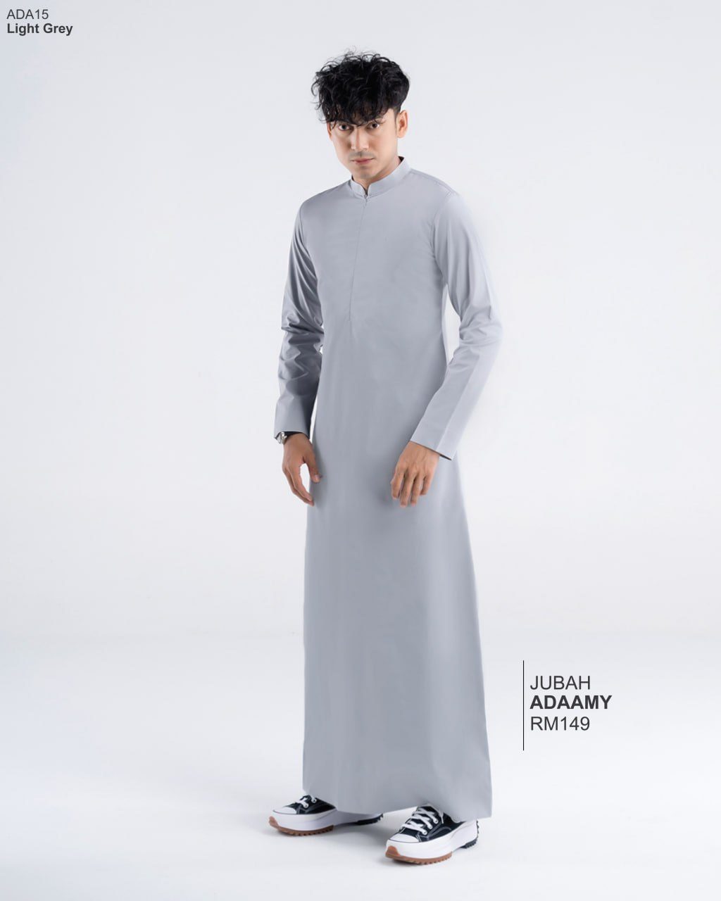 JUBAH ADAAMY LIGHT GREY (2024)