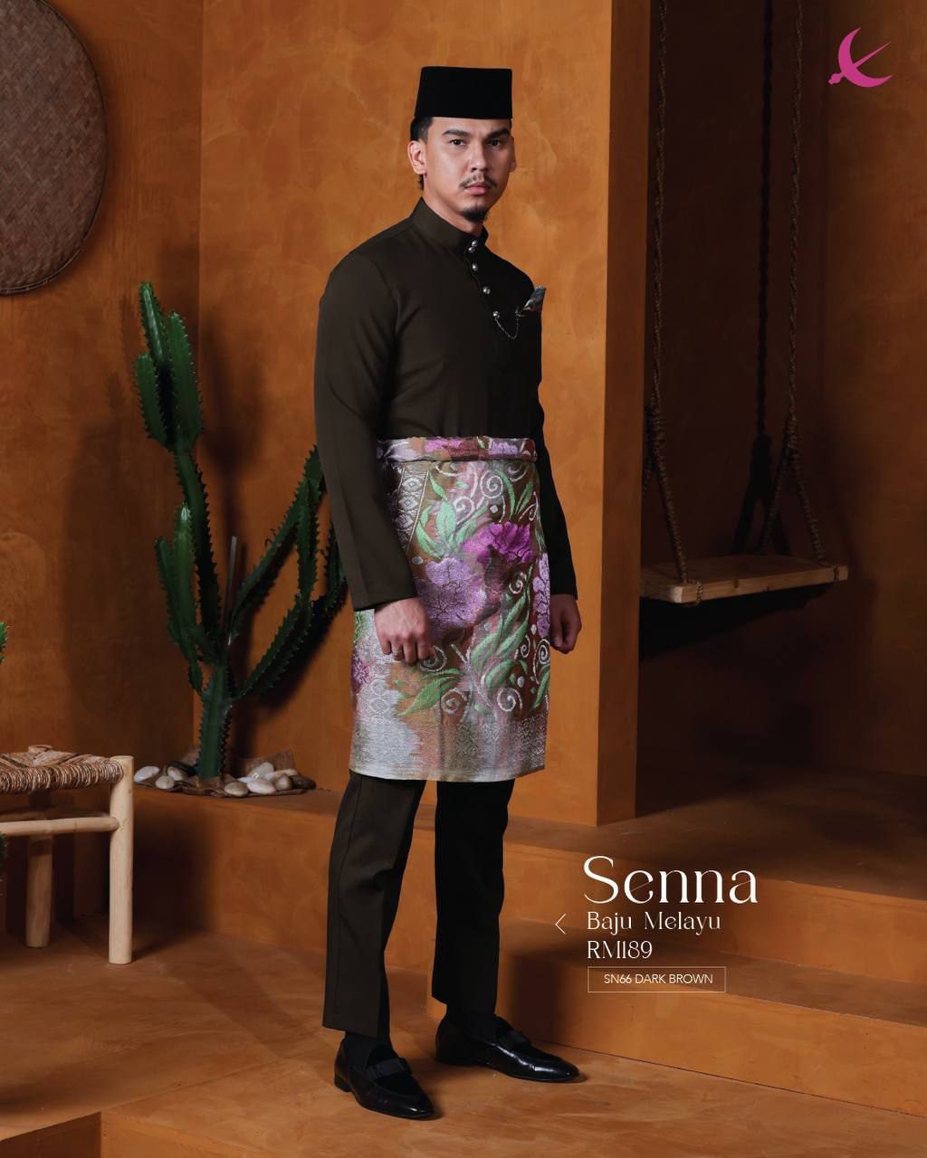 BAJU MELAYU SENNA DARK BROWN