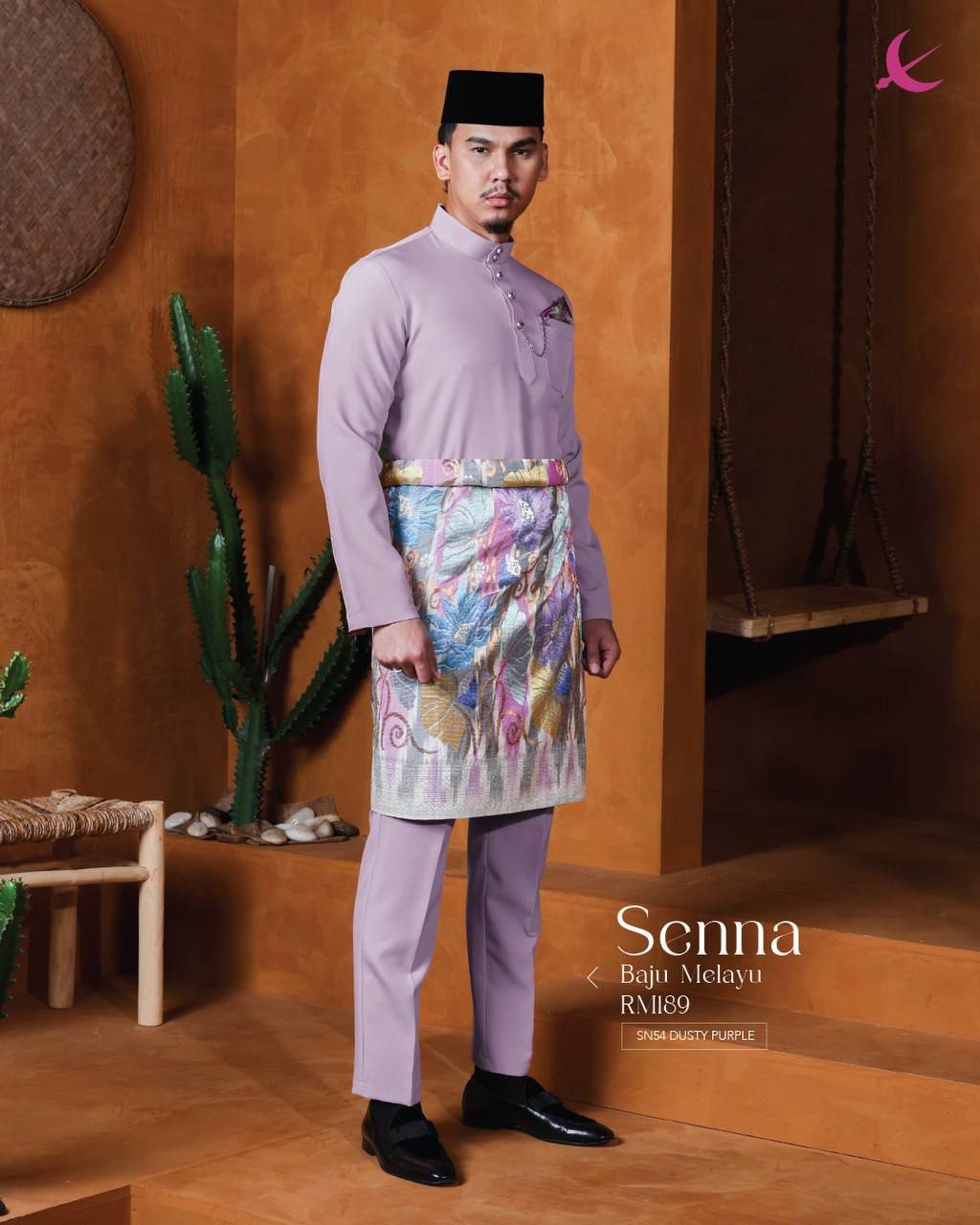 BAJU MELAYU SENNA DUSTY PURPLE