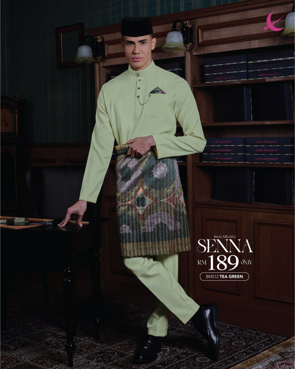 BAJU MELAYU SENNA TEA GREEN