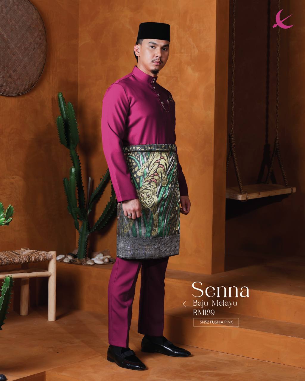 BAJU MELAYU SENNA FUSHIA PINK