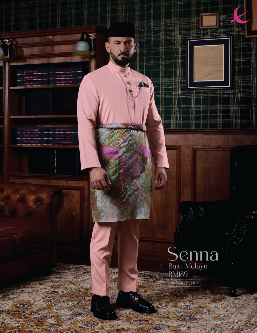 BAJU MELAYU SENNA DUSTY PINK