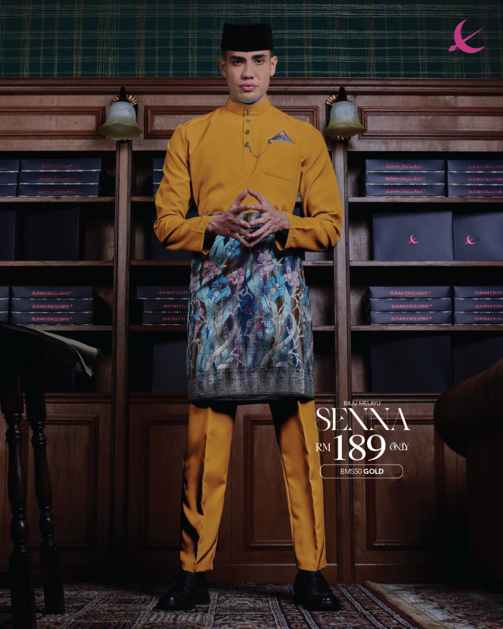 BAJU MELAYU SENNA GOLD