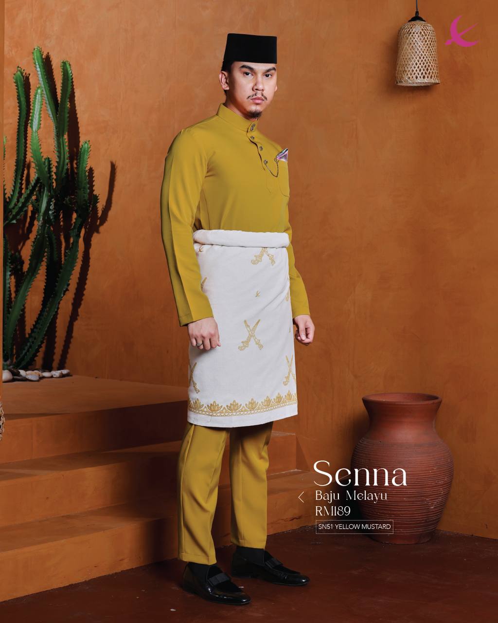 BAJU MELAYU SENNA YELLOW MUSTARD