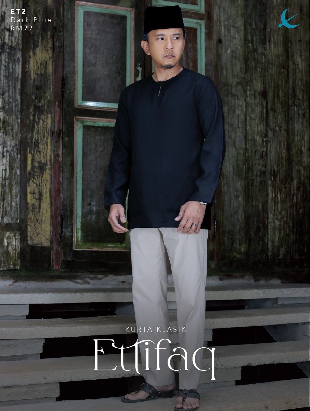 KURTA ETTIFAQ DARK BLUE